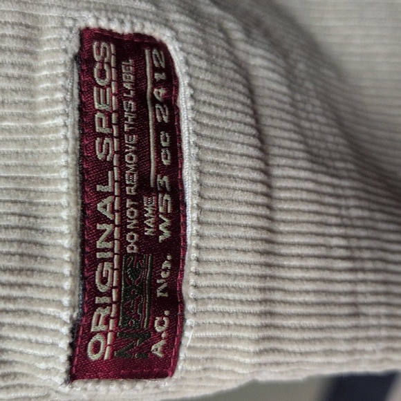 Nesi A.G. Men's Tan Wide Leg Skater Y2K Corduroy Pants - Size 38 x 31 NWOT - Picture 5 of 10